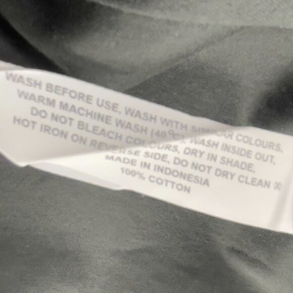 CALVIN KLEIN Egyptian Cotton Single Cuff Long Sleeve Black Business Shirt Sz L - Picture 9 of 9